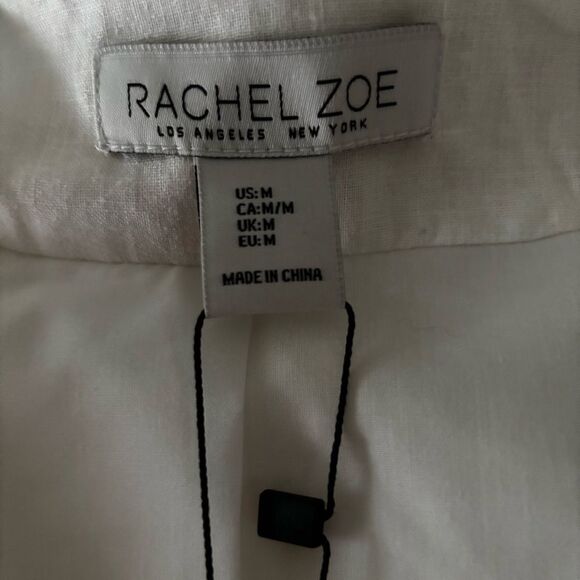 NWT Rachel Zoe White Linen & Cotton Blazer | M - Picture 9 of 10